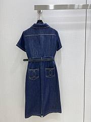 Chanel Mini Dress In Denim With Belt - 2