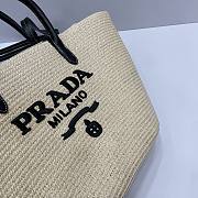 Prada logo-appliqué interwoven Tote Bag 01 - 6