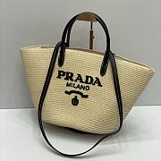 Prada logo-appliqué interwoven Tote Bag 01 - 5