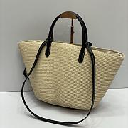 Prada logo-appliqué interwoven Tote Bag 01 - 2