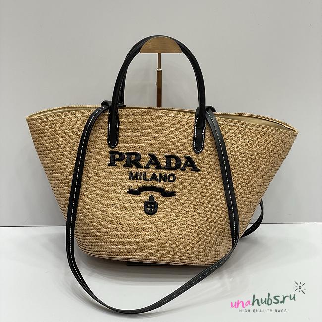 	 Prada logo-appliqué interwoven Tote Bag 02 - 1