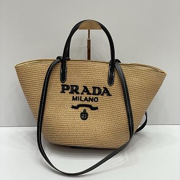 	 Prada logo-appliqué interwoven Tote Bag 02