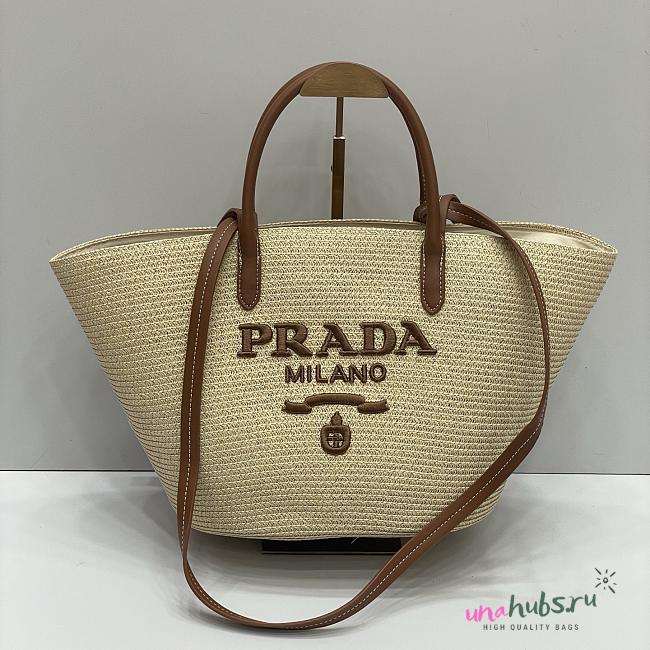 	 Prada logo-appliqué interwoven Tote Bag 03 - 1