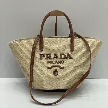 	 Prada logo-appliqué interwoven Tote Bag 03