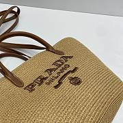 Prada logo-appliqué interwoven Tote Bag 04 - 5