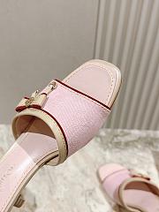 Louis Vuitton Denim Monogram in Pink Sandals - 3