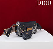 Dior Small Streetchic Bag Blue Dior Oblique Jacquard and Smooth Calfskin - 24×12.5×5cm - 6
