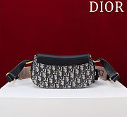 Dior Small Streetchic Bag Blue Dior Oblique Jacquard and Smooth Calfskin - 24×12.5×5cm - 4