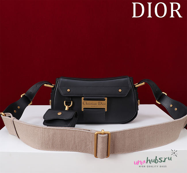 	 Dior Small Streetchic Bag Black and Smooth Calfskin - 24×12.5×5cm - 1