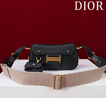 	 Dior Small Streetchic Bag Black and Smooth Calfskin - 24×12.5×5cm