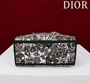 Dior Medium Lady D-Lite Bag Latte Embroidery with Multicolor Flower - 24x20x12cm - 5