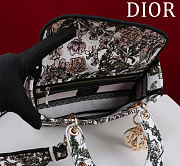Dior Medium Lady D-Lite Bag Latte Embroidery with Multicolor Flower - 24x20x12cm - 3