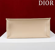 	 Dior Medium Book Tote Yellow Dior Oblique Chambray Embroidery and Latte Calfskin - 36*28*16cm - 6