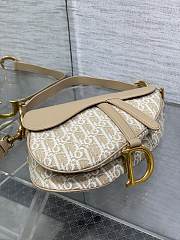 Dior Medium Saddle Beige Oblique Jacquard Bag - 25.5*6.5*20cm - 4
