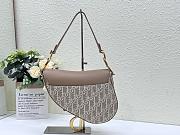 	 Dior Medium Saddle Nude Oblique Jacquard Bag - 25.5*6.5*20cm - 6