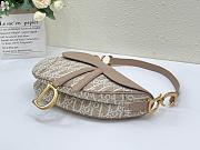 	 Dior Medium Saddle Nude Oblique Jacquard Bag - 25.5*6.5*20cm - 5