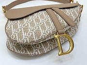 	 Dior Medium Saddle Nude Oblique Jacquard Bag - 25.5*6.5*20cm - 4
