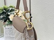 	 Dior Medium Saddle Nude Oblique Jacquard Bag - 25.5*6.5*20cm - 3