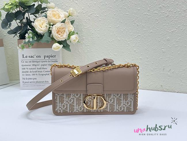 	 Dior 30 Montaigne Bag Nude Color - 21*6*12cm - 1