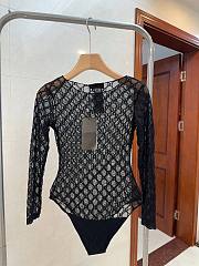 Gucci GG Ebony Mesh Swimsuit in Black - 5
