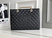 Chanel Black Caviar Tote - 34*24*12cm - 1