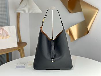 Chooe Marcie Hobo bag in grained leather - 36x29x10cm