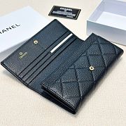 Chanel Black Caviar Long Wallet -  19x10cm - 6