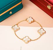 Van Cleef and Arpels Pure Alhambra Mother-of-Pearl Yellow Gold Bracelet - 4