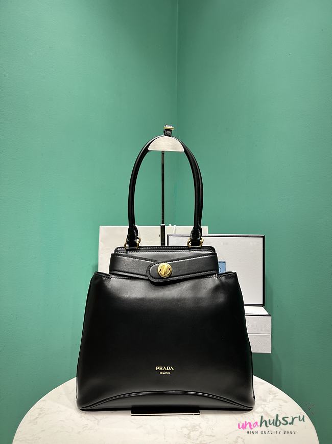 Prada Black Medium Etude Leather Bag - 31x28x5cm - 1