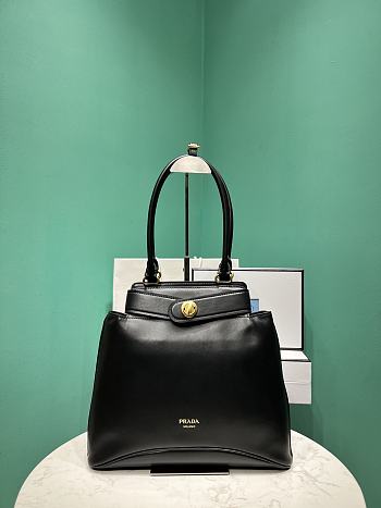 Prada Black Medium Etude Leather Bag - 31x28x5cm