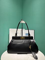 Prada Black Medium Leather Tote Bag - 38x21x8cm - 3