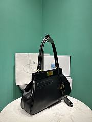 Prada Black Medium Leather Tote Bag - 38x21x8cm - 2