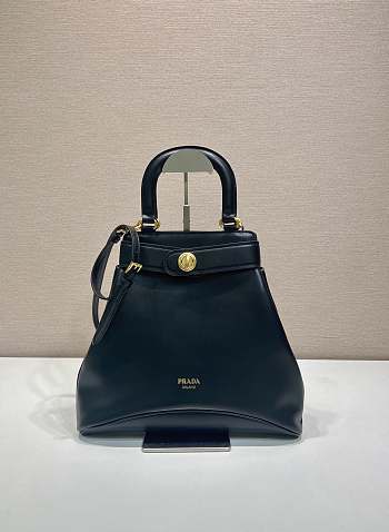 Prada Black Medium Etude Leather Bag Short Handle - 31x28x5cm