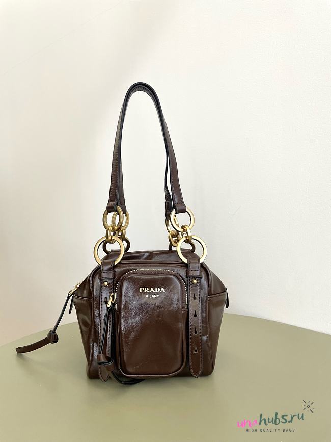 Prada Dangle leather top-handle mini-bag - 14x14x13.5cm - 1