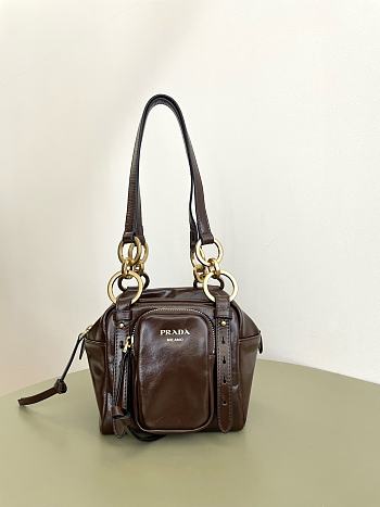 Prada Dangle leather top-handle mini-bag - 14x14x13.5cm