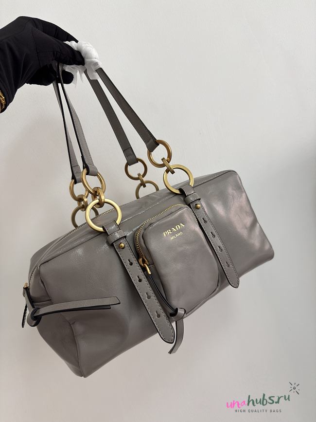 Prada Dangle Leather Shoulder Bag - 30x14x13.5cm - 1