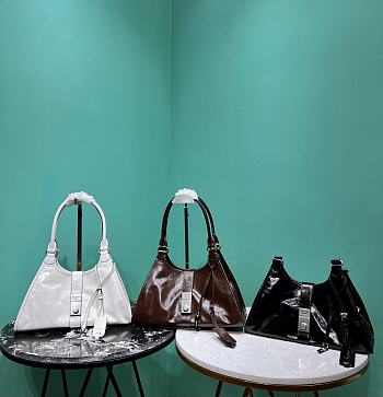 Prada Campaigne Leather Shoulder Bag - 30.5x17.5x9cm