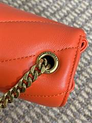 YSL LOULOU small in orange MATELASSE lambskin - 24 x 14 x 6 CM - 5