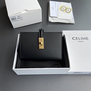 Celine Triomphe16 Wallet black/brown - 12.7×9×2.5cm