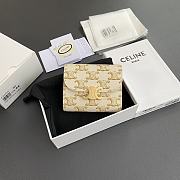 CELINE SMALL FLAP WALLET TRIOMPHE IN SMALL FLAF TRIOMPHE CANVAS - 2