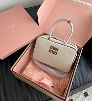 Miu Miu  Beau canvas and leather bag - 35x22x12cm - 5