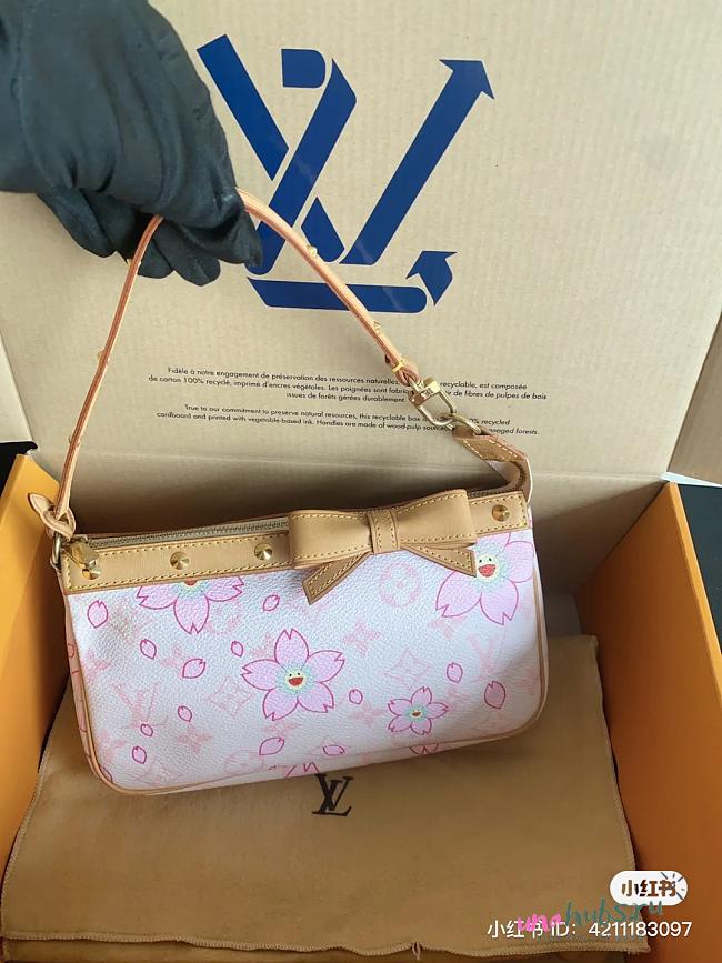 Louis Vuitton Pochette Accessories Pink Cherry Blossom - 20cm - 1