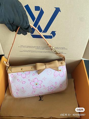 Louis Vuitton Pochette Accessories Pink Cherry Blossom - 20cm