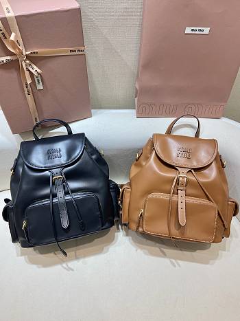 Miu Miu Leather Backpack - 8x22x11.5cm