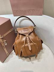 Miu Miu Leather Backpack - 8x22x11.5cm - 2