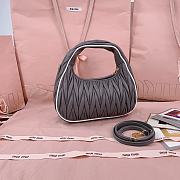 	 Miu Miu Wander matelassé nappa leather hobo bag in grey - 3X13X7 cm - 6