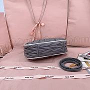	 Miu Miu Wander matelassé nappa leather hobo bag in grey - 3X13X7 cm - 5
