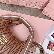 	 Miu Miu Wander matelassé nappa leather hobo bag in brown - 3X13X7 cm - 6