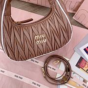 	 Miu Miu Wander matelassé nappa leather hobo bag in brown - 3X13X7 cm - 2