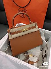 Hermes Kelly 28cm Epsom Brown Leather - 1